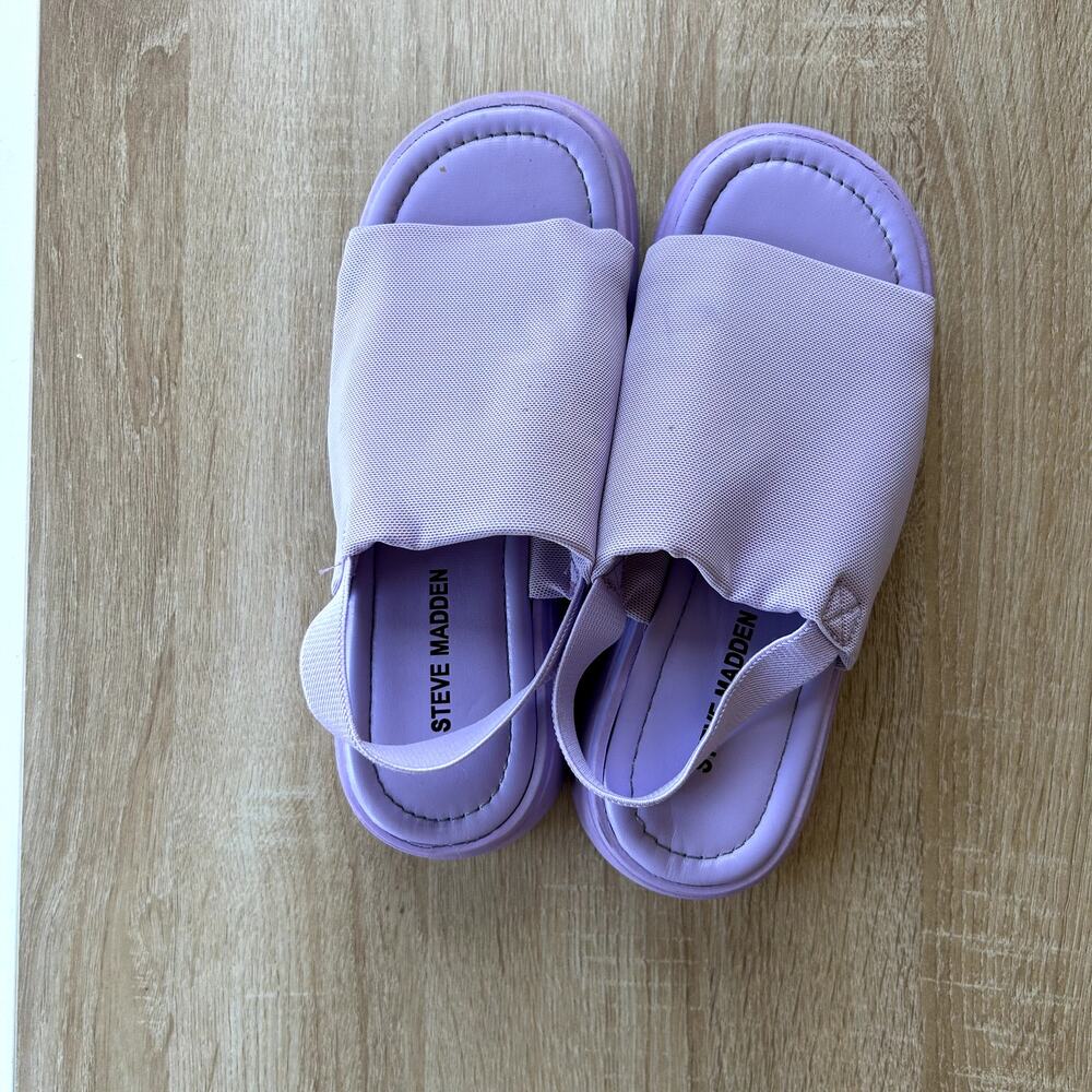 Steve Madden Platform Slide Shoe Women's Size 4 Purple